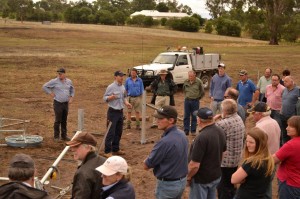 Keiran Kelly from Waratah Fencing presenting at a recent Fencing Day held in Creightons Creek