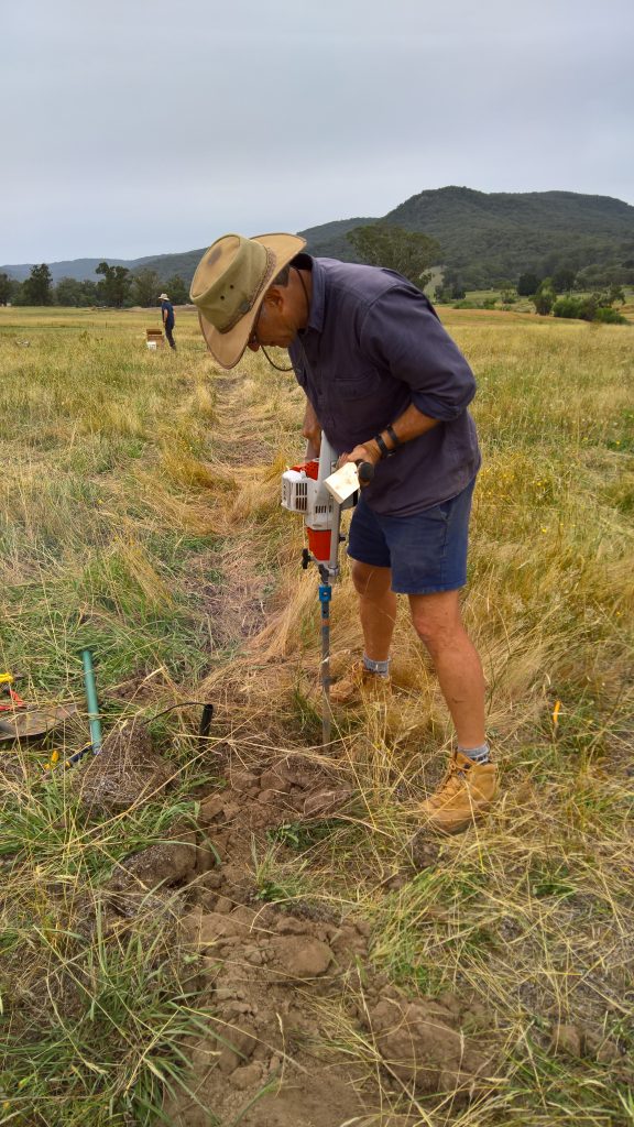 Soil moisture probe install